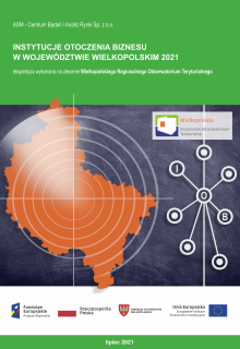 Okładka do badania własnego WROT pt. Instytucje Otoczenia Biznesu w województwie wielkopolskim 2021.