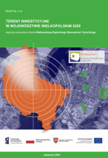 Okładka do badania własnego WROT pt. Tereny inwestycyjne w województwie wielkopolskim 2020.