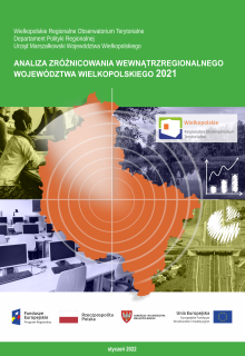 Okładka do badania własnego WROT pt. Analiza zróżnicowania wewnątrzregionalnego województwa wielkopolskiego 2021.