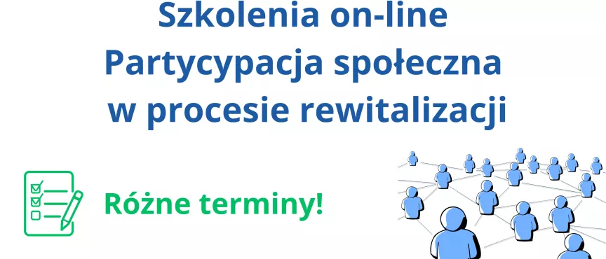 Grafika informacyjna z tekstem szkolenia 