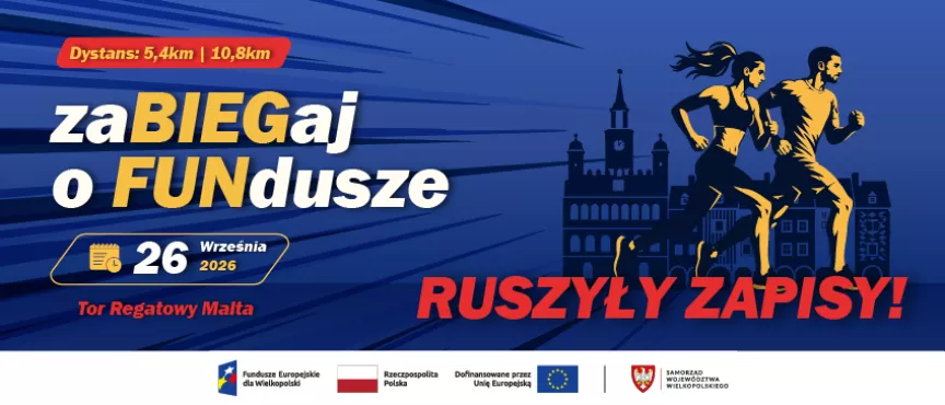 baner biegu zabiegaj o fundusze
