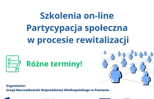 Grafika informacyjna z tekstem szkolenia 