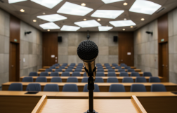 mikrofon na sali konferencyjnej