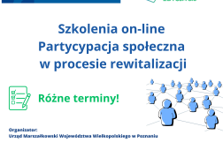 Grafika informacyjna z tekstem szkolenia 